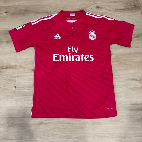 Real Madrid Men’s XL Pink Away Jersey #7 Ronaldo 2015 Adidas - Picture 2 of 7